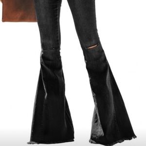 NWOT Boutique black flare jeans